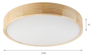 Plafonieră NATURAL MODERN cu 4 socluri E27 (15W, 230V), diametru 58 cm, din lemn de pin