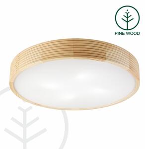 Plafonieră NATURAL MODERN cu 4 socluri E27 (15W, 230V), diametru 58 cm, din lemn de pin
