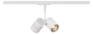 SLV Spot Bima II pentru șină HV, alb mat, reglabil, Alb, Camera de zi / sufragerie, Metal, Modern