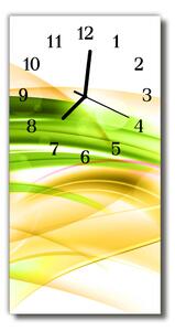 Ceas de perete din sticla vertical Culoare art abstracție