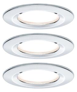Paulmann 3x spot Nova rotund, IP44, dim, crom