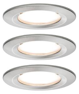 Paulmann LED încastrat spot Nova Coin 3 fier rotund dimabilizabil, reglabil, Metalic, Hol, Metal, Modern, Corpuri de iluminat încastrate rotunde