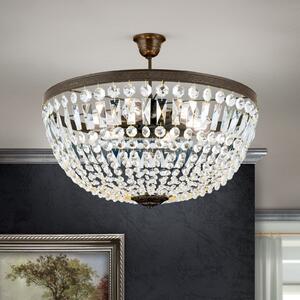 ORION Plafonieră Arila, Ø 60 cm, reglabil, Maro / Rugină, Camera de zi / sufragerie, Metal, Modern