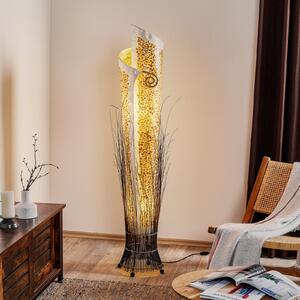 Woru YUNI lampă cu picior, exotică, 150 cm, Maro / Rugină, Camera de zi / sufragerie, Plastic, Design