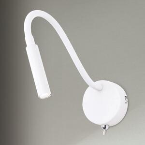 ORION Aplică de perete LED flexibilă Colin pe alb, Alb, dormitor, Metal, Modern