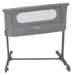 Patut co-sleeper atasabil la pat Nania Dodi Gri, pozitie antireflux, include geanta transport, certificat EN1130