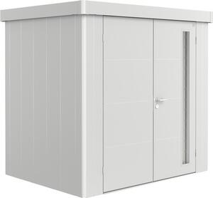 Magazie grădină Biohort Neo 1B metal ușă dublă 236x180 cm argintiu metalizat