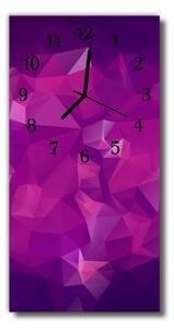 Ceas de perete din sticla vertical Grafică artă abstractă violet
