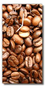 Ceas de perete din sticla vertical Bucătărie boabe de cafea maro