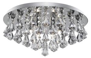 Plafonieră Hanna, cristal formă diamant 45cm crom