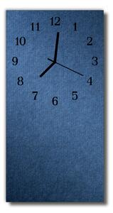 Ceas de perete din sticla vertical Bord albastru