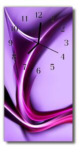 Ceas de perete din sticla vertical Art abstracție bej