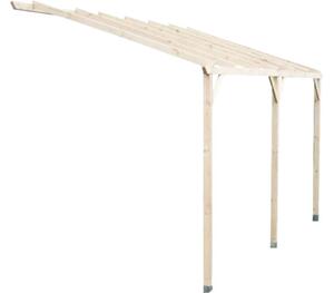 Carport HABRITA cu montare pe perete lemn tratat în autoclavă 300x500x220 cm natur