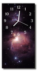 Ceas de perete din sticla vertical Universul space galaxy
