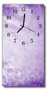Ceas de perete din sticla vertical Grafică artă abstractă violet