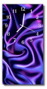 Ceas de perete din sticla vertical Stofa catifea purpurie