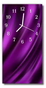 Ceas de perete din sticla vertical Canvas linii mov
