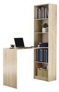 Odell R50 combinație masă birou și etajeră, sonoma