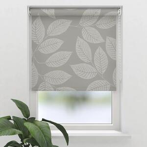Rulou semitransparent Soluna D10 model frunze bej închis 95x190 cm, incl. suport cu cleme de prindere