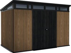 Casuță de grădină Keter Signature 11x7 plastic 342x218 cm maro nuc