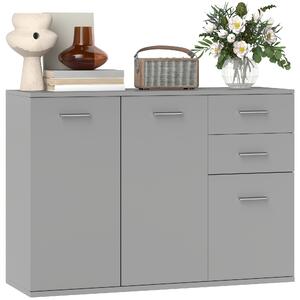 HOMCOM Dulap 3uși+2sertare gri 106x35x76 | Aosom Romania