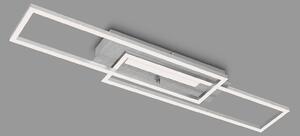 Briloner Frame Mid plafonieră LED, 3.000 K, aluminiu, Metalic, Camera de zi / sufragerie, Metal, Modern, Plafon cu flacără multiplă