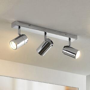 Lindby Spot de plafon Remilan, crom, lung, reglabil, Metalic, Camera de zi / sufragerie, Metal, Modern