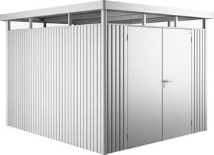 Magazie grădină Biohort HighLine H5 metal ușă dublă 275x315 cm argintiu metalizat
