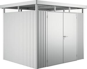 Magazie grădină Biohort HighLine H3 metal ușă dublă 275x235 cm argintiu metalizat