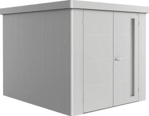 Magazie grădină Biohort Neo 3B metal ușă dublă 236x292 cm argintiu metalizat