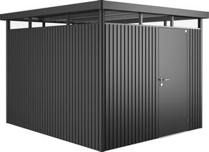 Magazie grădină Biohort HighLine H5 metal ușă standard 275x315 cm gri închis metalizat