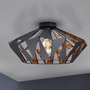 Plafonieră Carlton, Ø 47 cm, negru/cupru