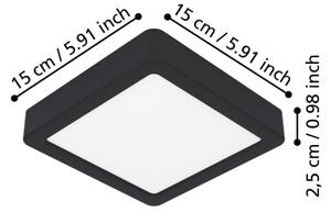 Eglo 901302-LED Plafonieră FUEVA LED/7W/230V 2700/4000/6500K 15x15cm neagră