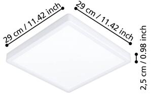 Eglo 901313 - Plafonieră LED FUEVA, 13 W, 230 V, 2700/4000/6500 K, 29 x 29 cm, alb