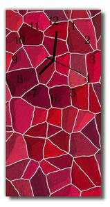 Ceas de perete din sticla vertical Grafică model red