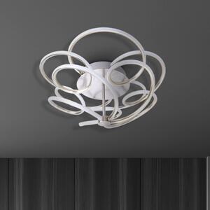 Plafonieră LED Rizado, step-dim, nichel satin