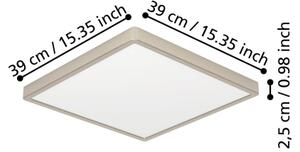 Eglo 901323 - Plafonieră LED FUEVA, 17,5 W, 230 V, 2700/4000/6500 K, 39 x 39 cm, crom