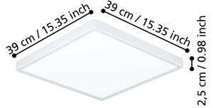 Eglo 901314-LED Plafonieră FUEVA LED/17,5W/230V 2700/4000/6500K 39x39 cm albă