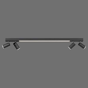 PURE Plafonieră LED Lines, 120 cm, antracit, telecomandă, reglabil, Negru, Camera de zi / sufragerie, Metal, Modern