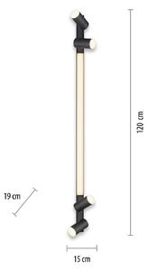 Plafonieră LED PURE Lines, 120 cm, antracit, telecomandă
