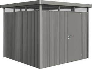 Magazie grădină Biohort HighLine H4 metal ușă standard 275x275 cm gri-cuarț metalizat