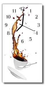 Ceas de perete din sticla vertical Bucătărie de cafea ceașcă de culoare