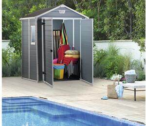 Căsuţă de grădină Keter Manor 6x5 plastic 185x152 cm gri