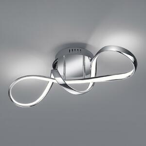 Reality Leuchten Plafonieră LED Perugia cu Switch-dimmer, crom, reglabil, Metalic, Hol, Metal, Modern