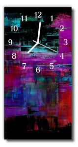 Ceas de perete din sticla vertical Imprimare color art pictat