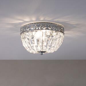 Markslöjd Etienne plafonieră cristale sticlă Ø 25cm crom, reglabil, Metalic, Camera de zi / sufragerie, Cristal