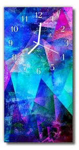 Ceas de perete din sticla vertical Albastru arta grafica