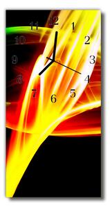 Ceas de perete din sticla vertical Arta grafica culoare abstractă