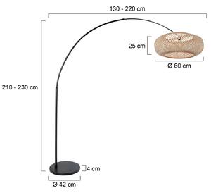 Sparkled Light lampadar arc negru/fag