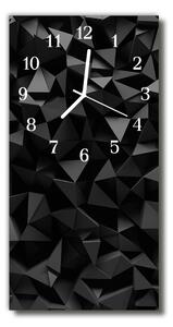 Ceas de perete din sticla vertical Modern geometrie grafica 3d